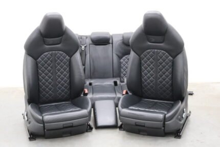 AUDI A6 C7 AVANT INTERIOR SEATS FL 2.0 TDI 14-18 BLACK LEATHER COMPLETE SET